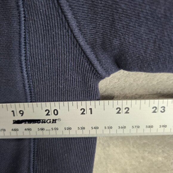 Mens Champion Reverse Weave Navy Hoodie Long Sleeve Cotton Blend Drawstring M - Picture 5 of 8